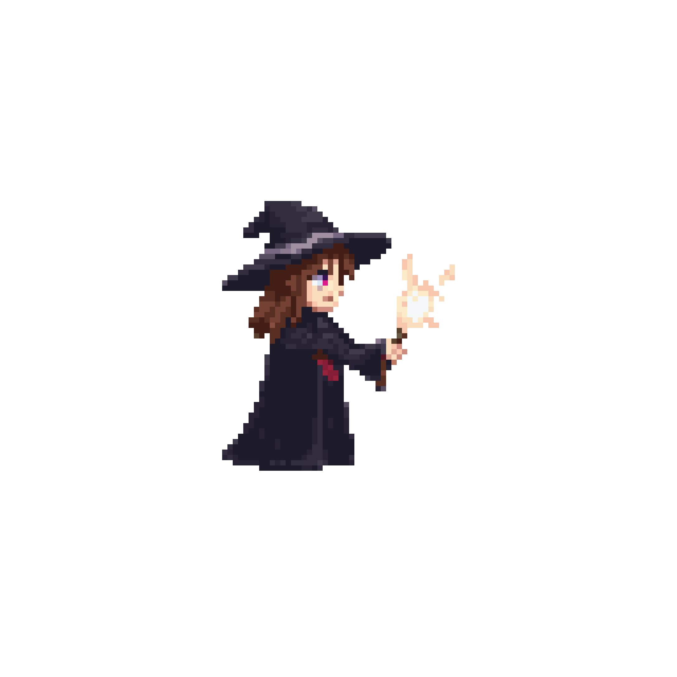 Witch character pixel art animation by Golam Sayon Ahamed — 8-bit style animated sprite with transparent background