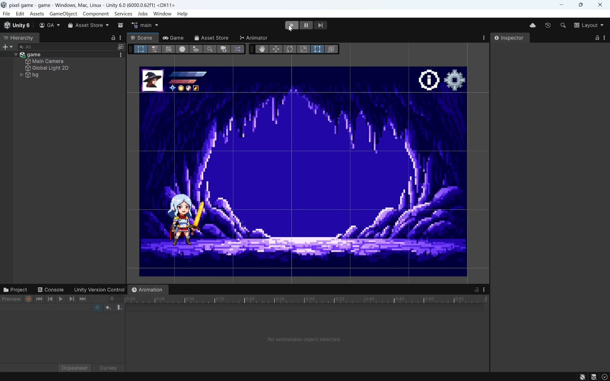 Unreal Engine scene screenshot by Golam Sayon Ahamed — pixel art assets placed and tested inside the game engine environment