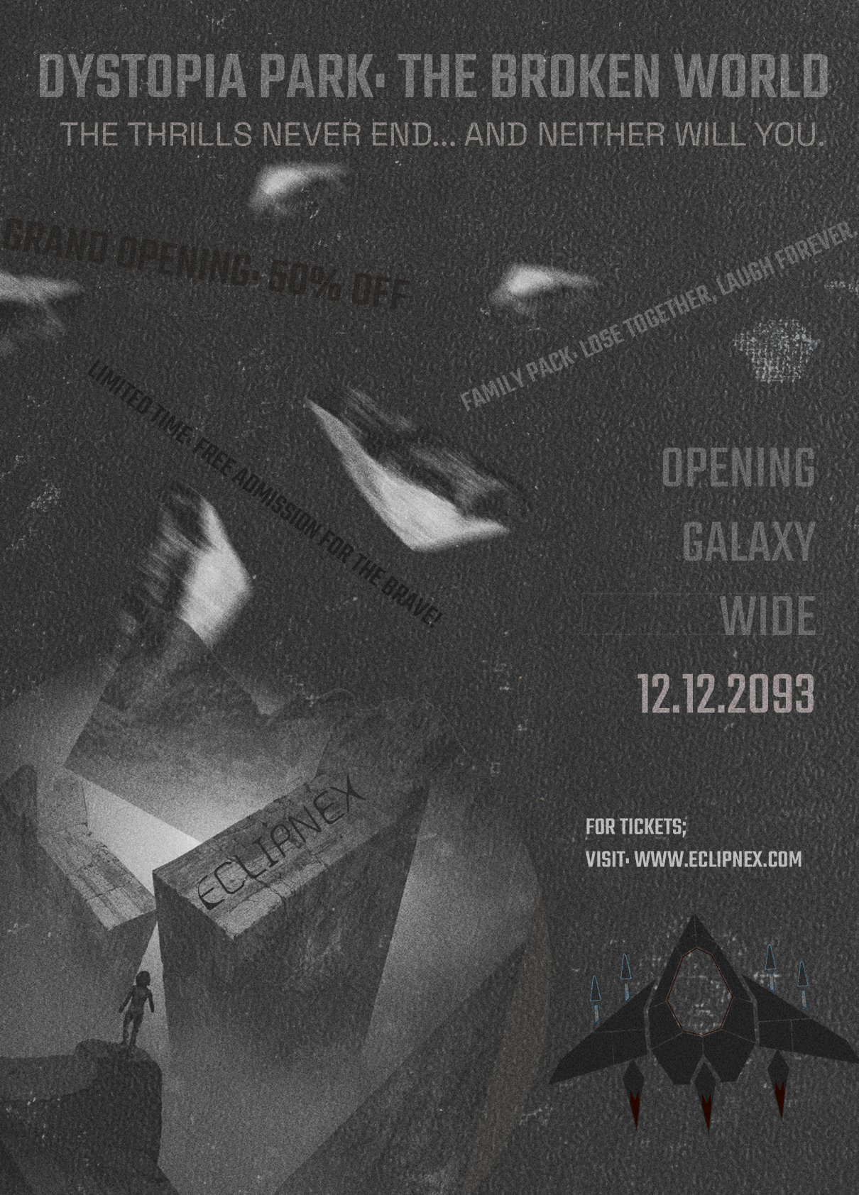 EclipNex poster by Golam Sayon Ahamed — A4 campaign poster variant showing a different visual direction within the same brand system