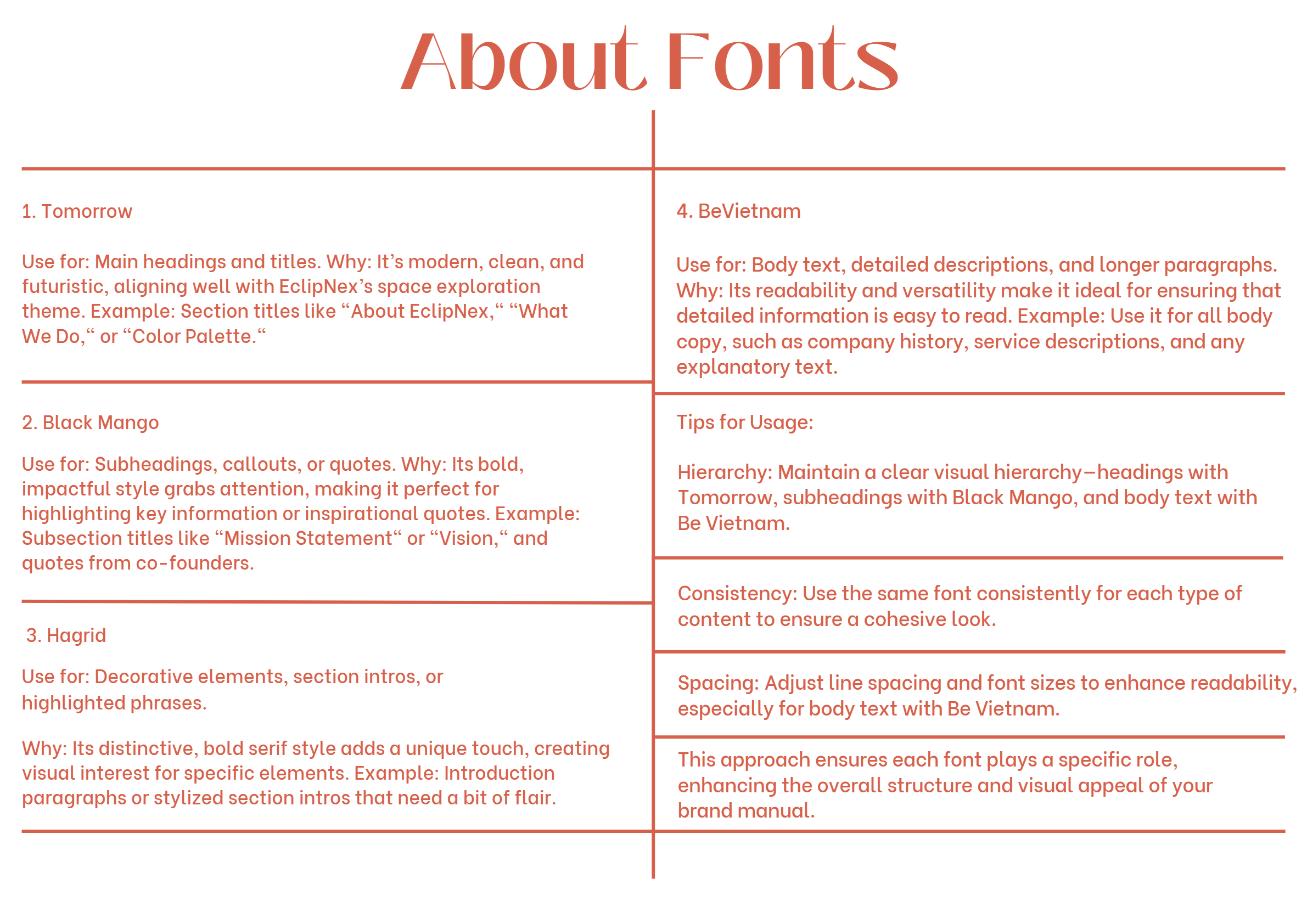 EclipNex typography system by Golam Sayon Ahamed — typeface selection, hierarchy, and type rules for the brand