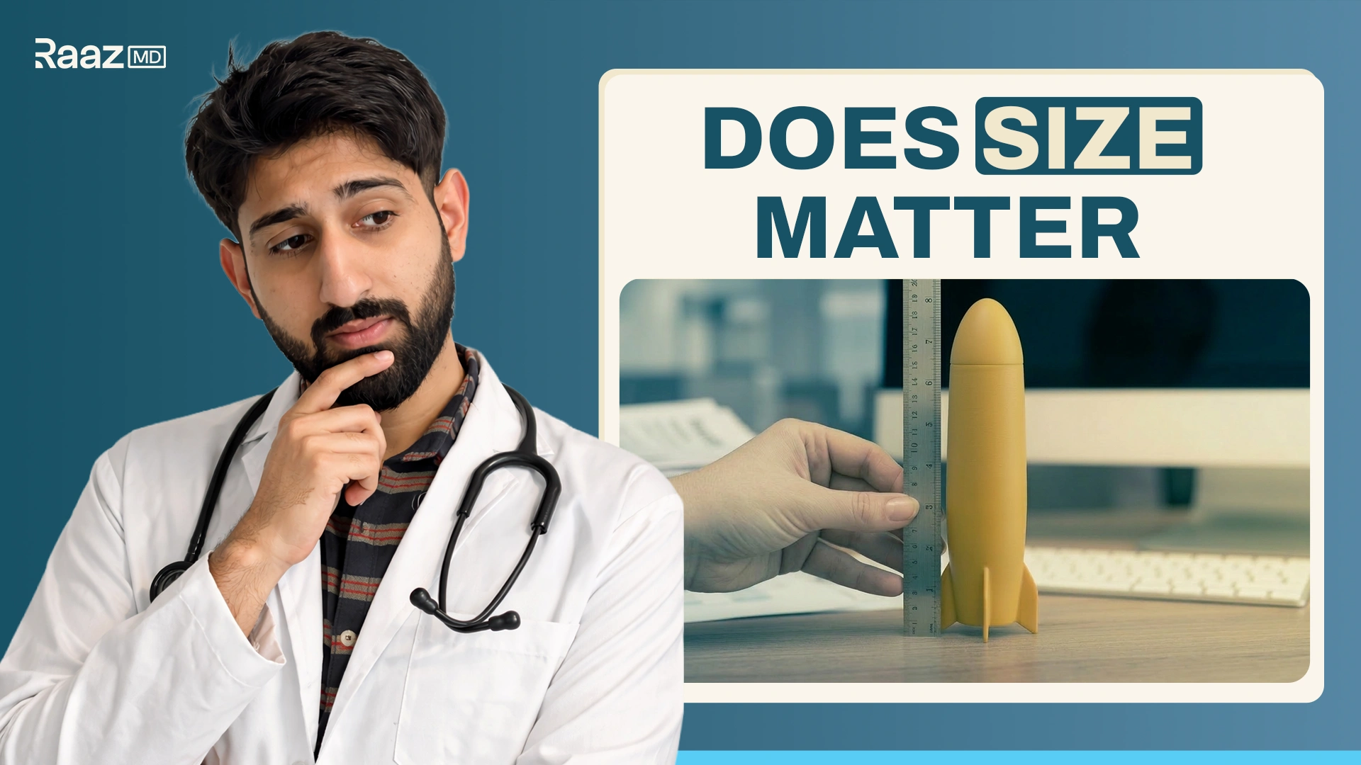 RaazMD YouTube thumbnail — part of a defined visual system for future content