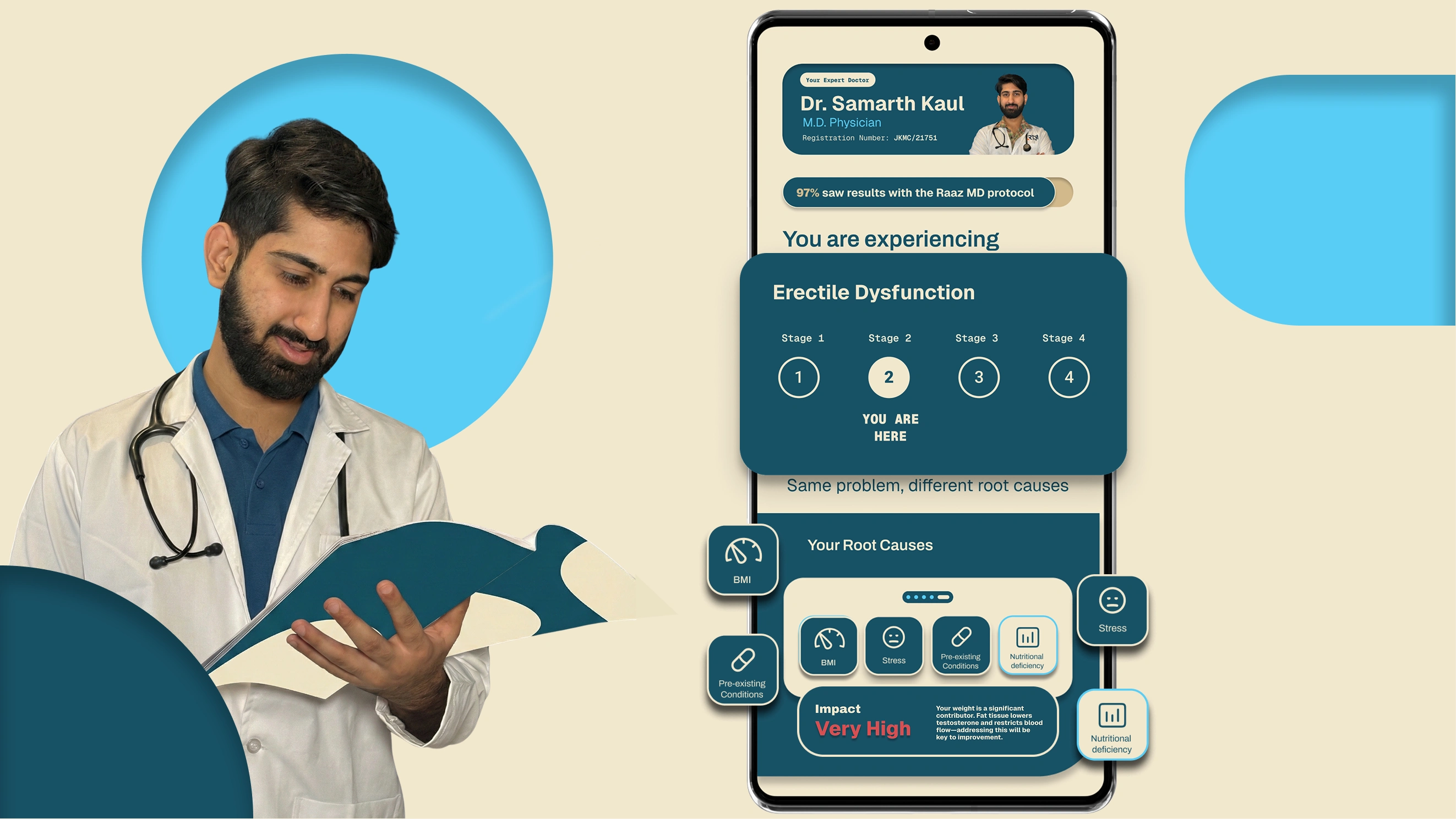 RaazMD website homepage graphic — brand aligned visual