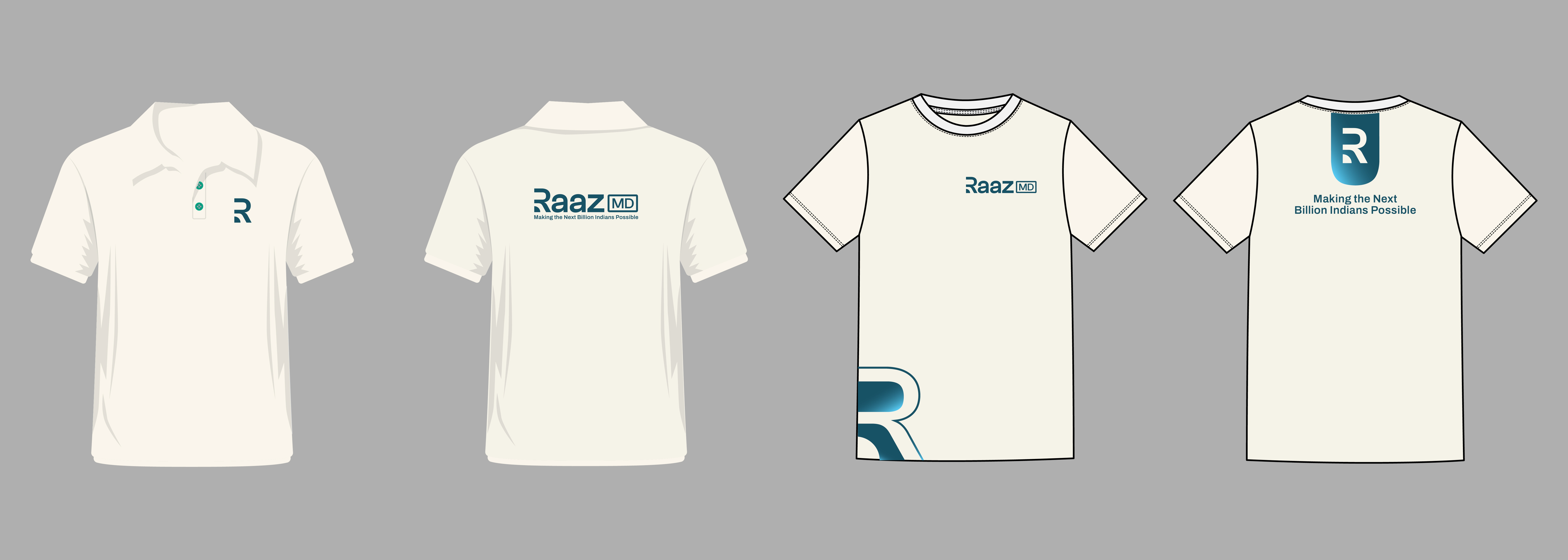 RaazMD t-shirt and polo merchandise design — currently in production