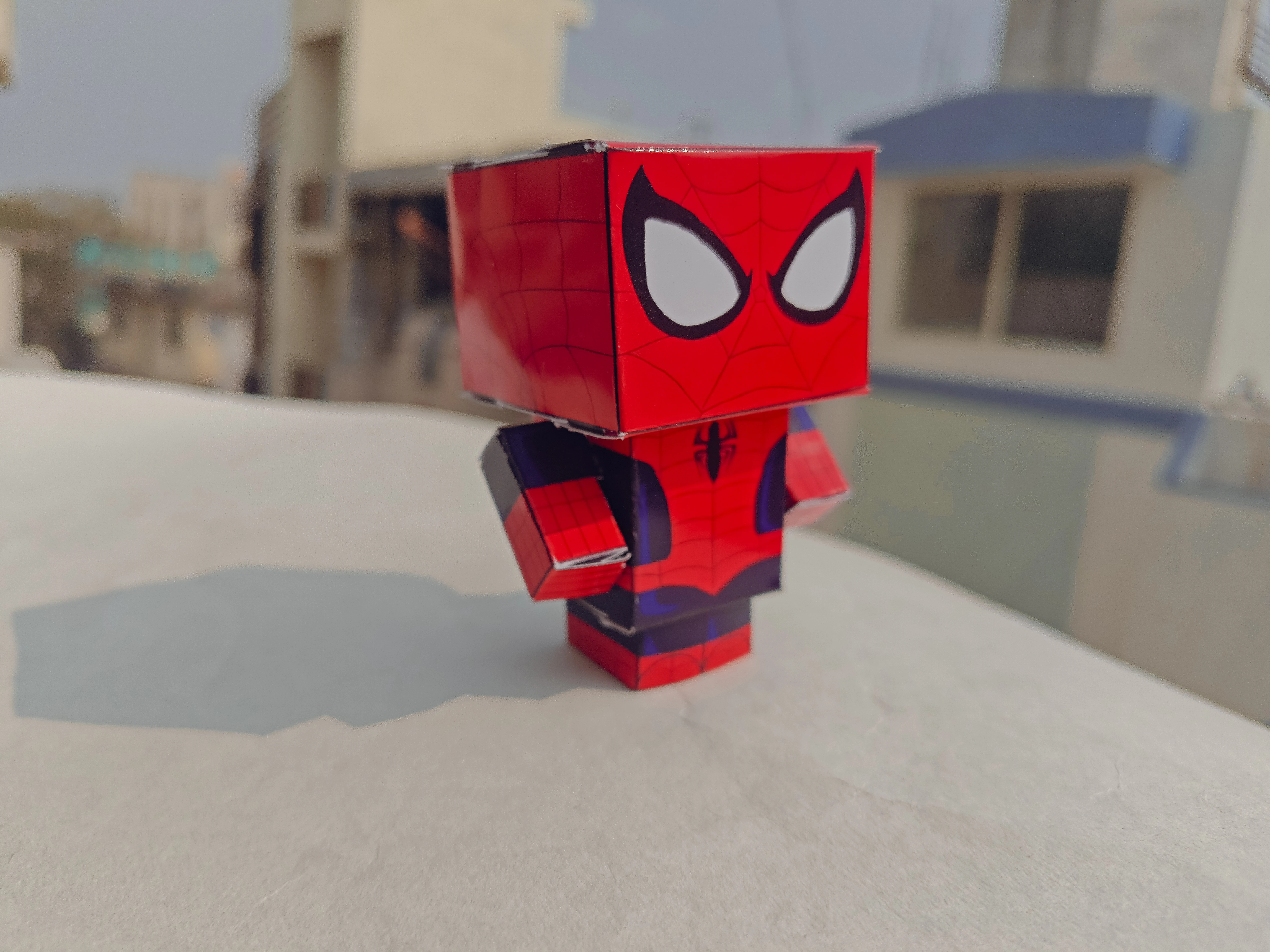 Paper Spider-Man cube figure, handmade by Golam Sayon Ahamed