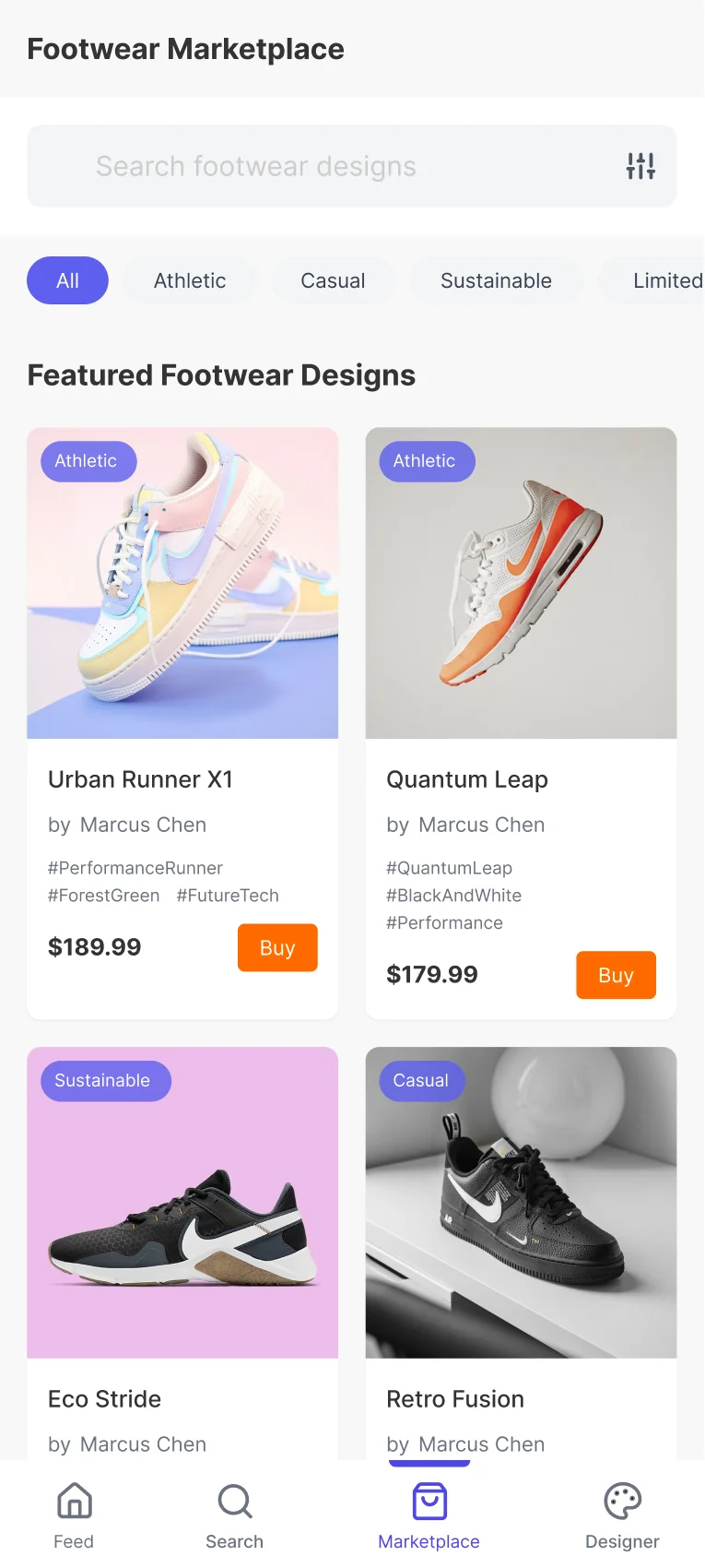Forge marketplace view by Golam Sayon Ahamed — structured browsing with intent for buyers and brands