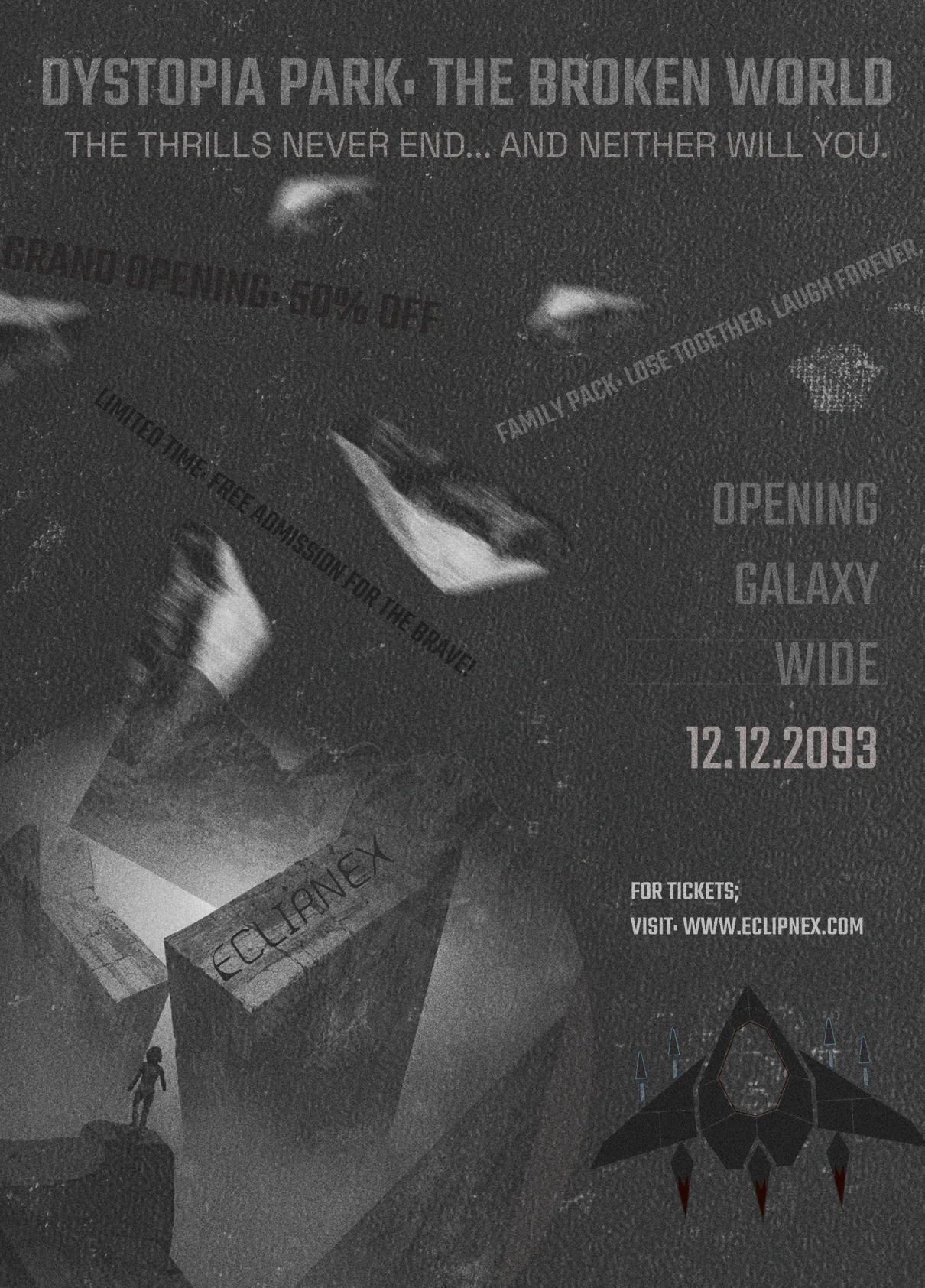 EclipNex poster by Golam Sayon Ahamed — A4 campaign poster variant showing a different visual direction within the same brand system